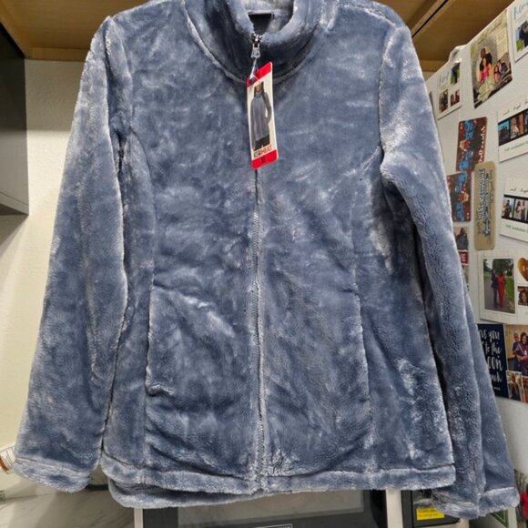 32 Degrees Women's Teddy Jacket in Blue Gray - Picture 5 of 10